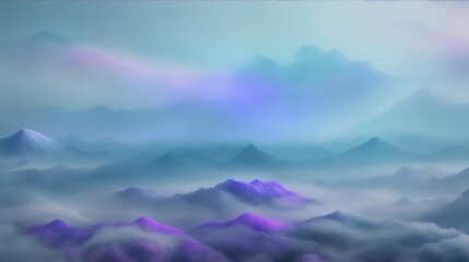 mountains and clouds