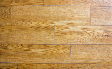 Linoleum texture. Light-colored wood-look linoleum flooring.