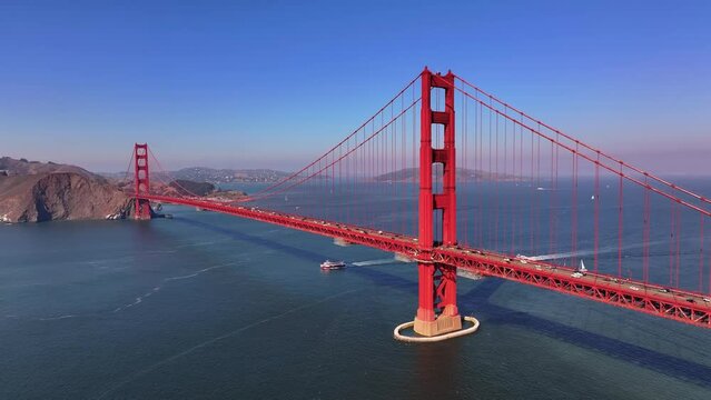 Aerial view of the Golden Gate Bridge 