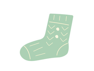 毛糸で編んだ靴下のイラスト