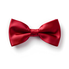 Red bowtie isolated on a white background 