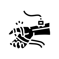 emg procedure neurologist glyph icon vector. emg procedure neurologist sign. isolated symbol illustration