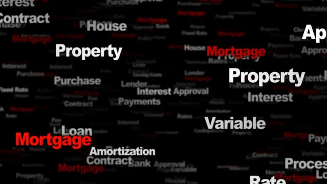 MORTGAGE Keywords Animation, Background, Loop, 4k
