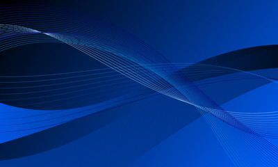 blue lines wave curves smooth gradient abstract background