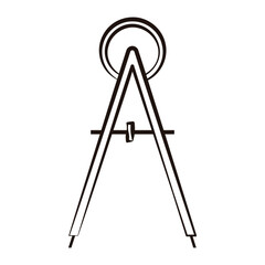 Vector compasses icon on white background