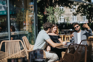 Fototapeta premium Achieving Business Growth in Urban City with a Successful Corporate Team