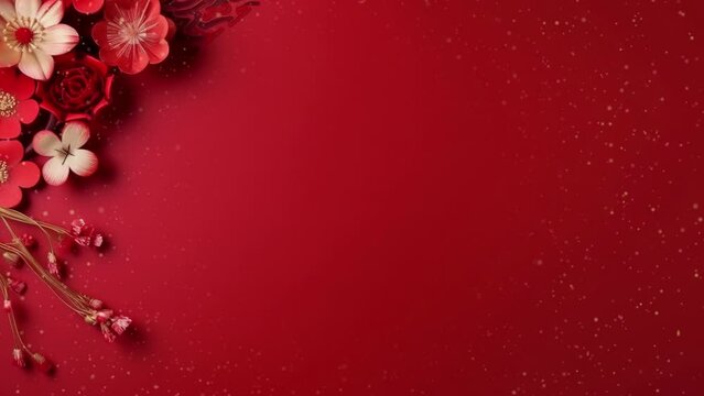 Happy Chinese new year Concept for holiday, Chinese Celebration animation Traditional Chinese year red background Chinese Festival.