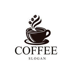 Vector vintage coffee logo template illustration