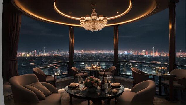 Luxury Hotel Night Zoom in