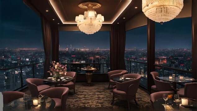 Luxury Hotel Night Zoom in