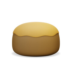 3D bush isolated icon Yellow