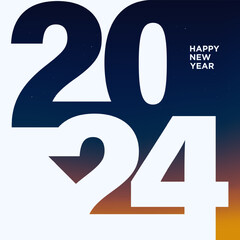 2024 Happy New Year Background Design.