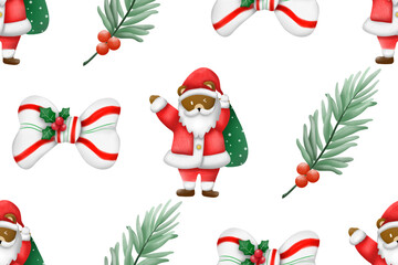 Santa Claus seamless pattern design