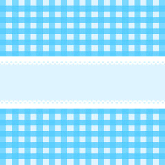 Vector card with blue checkered background