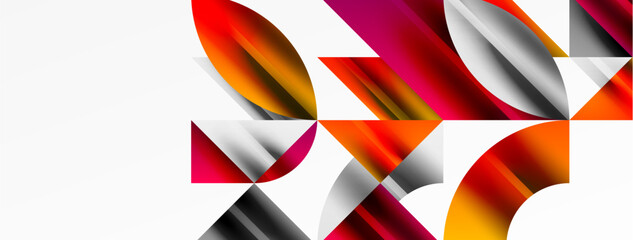 Geometric abstract background with abstract geometric shapes. Concept of creative technology, digital art, social communication, modern science for poster, cover, banner, brochure, website