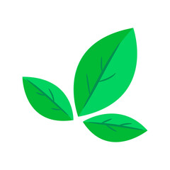 Vector green leaves element vector icon. green leaf vector symbol