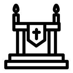 altar day of the dead icon illustration