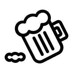 glass of beer day of the dead icon illustration