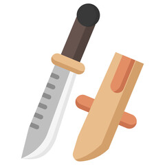 Knife icon are typically used in a wide range of applications, including websites, apps, presentations, and documents related to military topics.