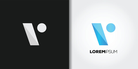 letter v logo set