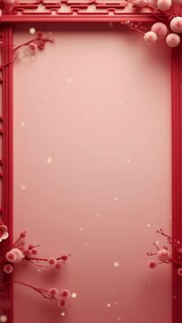 Vertical video Happy Chinese new year. Year of the dragon. Lunar New Year 2024 Celebration.