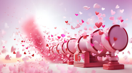 background with bubbles, valentine day background
