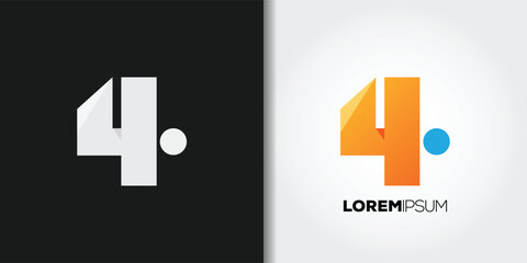 Number 4 Logo Set