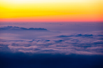 sunrise over the mountains