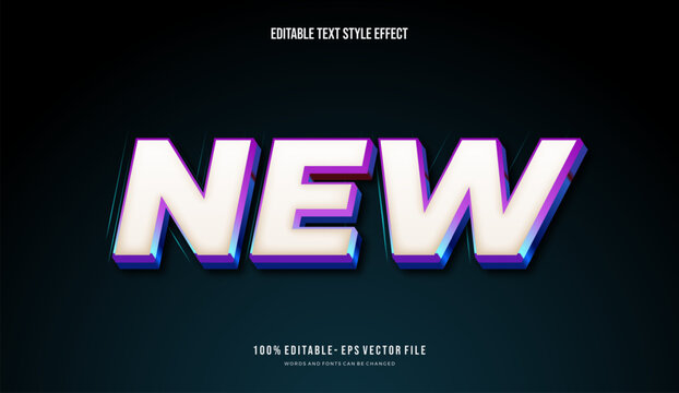 Modern Gradient bright color with futuristic theme mockup text. Editable 3d text effect styles