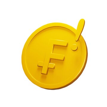 recommend clip art: 3D rendering of Swiss Franc icon. Isolated on white background. 3D illustration of Swiss Franc currency.