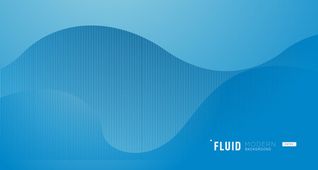 Blue waves background vector. Fluid gradient shapes composition. Futuristic design concept. Trendy.