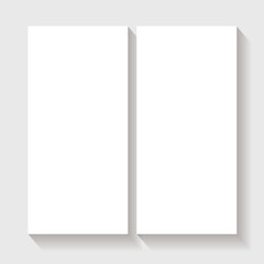 Vector vertical card mockup with shadows