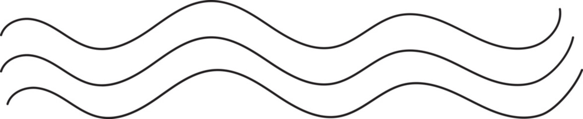 wave border hand drawn doodle line