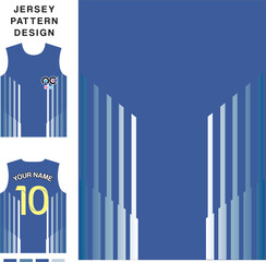 Abstract blue concept vector jersey pattern template for printing or sublimation sports uniforms football volleyball basketball e-sports cycling and fishing Free Vector.