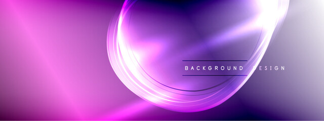 Vector abstract background - liquid transparent bubble shapes on fluid gradient with shadows and light effects