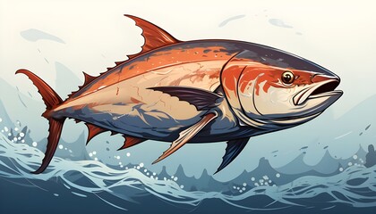 tuna fish in the water