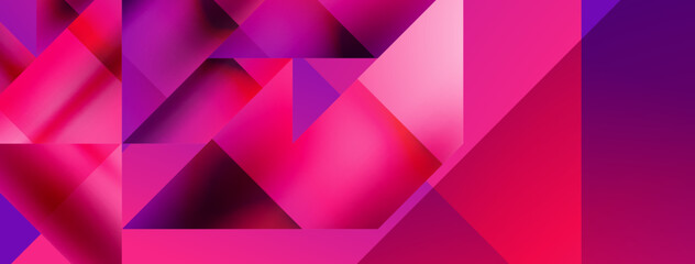 Fototapeta premium Captivating vector abstraction. Triangles interlock in mesmerizing dance, crafting dynamic geometric backdrop. Fusion of shapes and angles creates artful symphony of modern design
