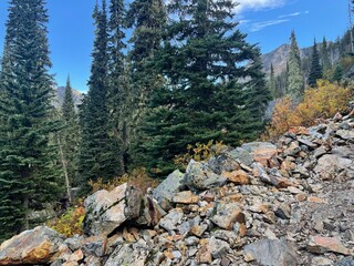 Rocky mountain hiking trail