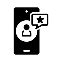 Solid black icon for New user