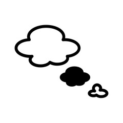 Solid black icon for Thought bubble