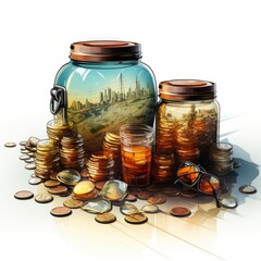 Couponing For Travel And Vacations Travel Savings, Cartoon Illustration Background