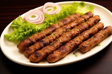 Tasty seekh kabab.