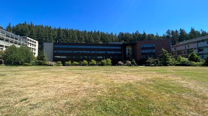 Fototapeta na wymiar Bellingham,Washington,USA - August 8 2022: Western Washington University Communications Facility.