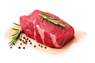 Fillet steak beef meat isolated on white background.