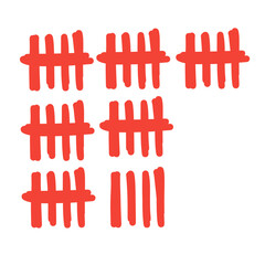 red tally mark