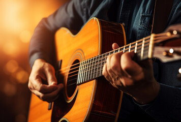 a guitarist playing a classical acoustic guitar. AI Generated Images