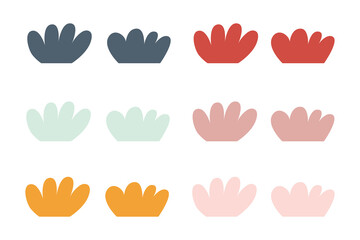 Abstract Seaweed Shape Aesthetic Element Vector Illustration