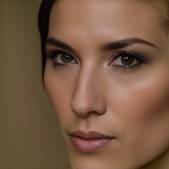 Fototapeta premium close up portrait of a woman. generative ai