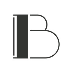 Monogram initial b letter mark logo design. Monogram design vector b logo. Monogram initial letter mark b logo. Design simple b monogram