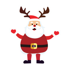 Santa Claus on transparent background.